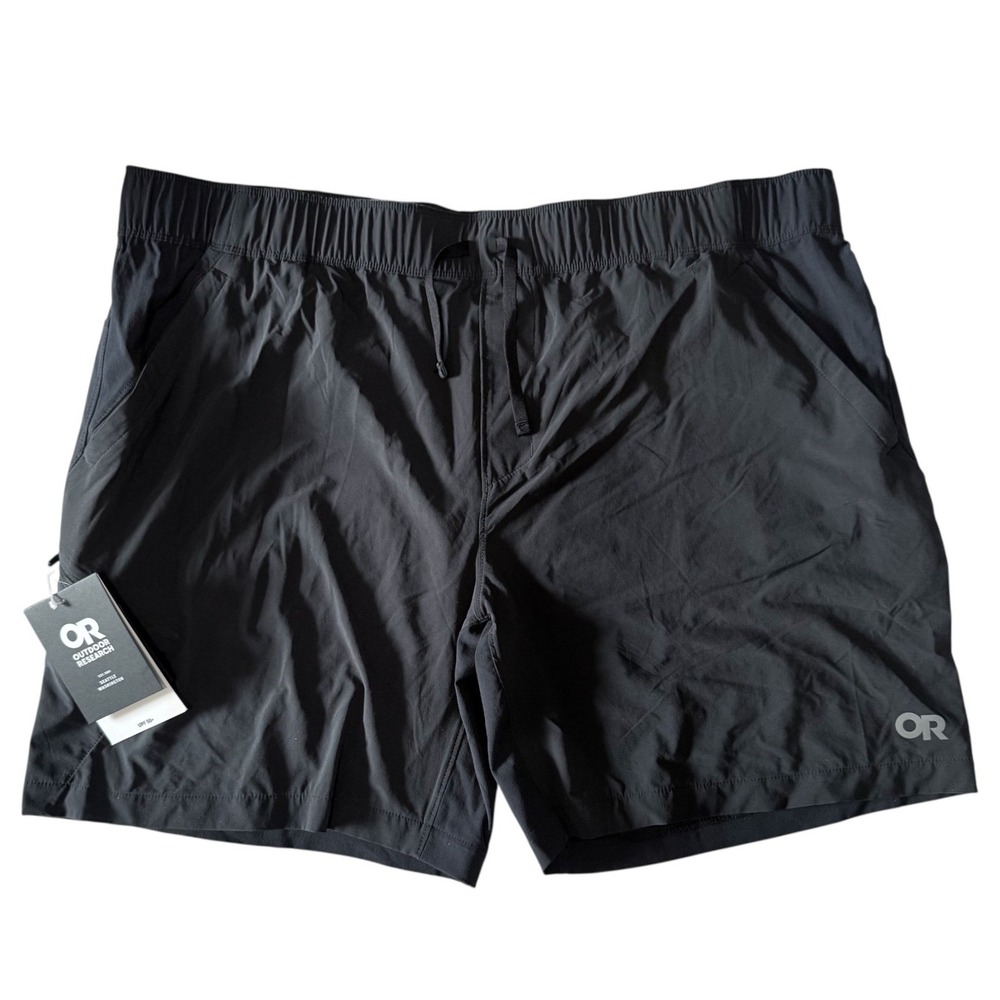 Outdoor Research Mens XXL Black Performance‎ Unlined Shorts 7" Inseam NWT
